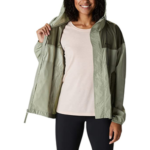 Women Rain Resistant Windbreaker Jacket Lightweight Hooded Outerwear Breathable Sports Casual Daily Wear Zip Coat - Product Image 4