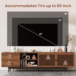 Mobile TV Moderno da 78 Pollici con Cassetti Profondi e Gestione Cavi, Cerniere a Chiusura Ammortizzata per TV fino a 85 Pollici, Centro Intrattenimento - Product Image 6