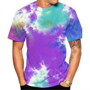 Camisetas Tie Dye Personalizadas de Alta Calidad, Camisetas de Algodón Grueso de Color Sólido, Lote de Ropa Mixta al por Mayor, Camisetas Tie Dye para Hombre - Product Image 2