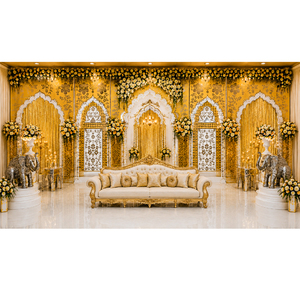 Grand miroir arqué de designer pour la décoration de scène de mariage - Product Image 1