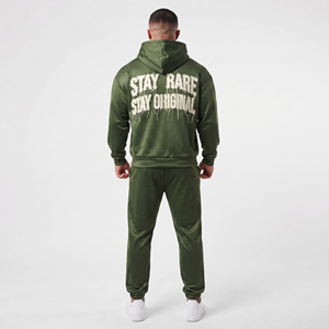 Plus Size 100% Polyester Tracksuit Men's Zipper Hoodie Jogger Pants <b>Set</b> Winter Style 350gsmPolyester Track Suit Men - Product Image 2
