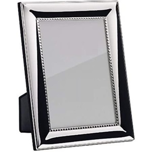 Luxury Silver Plated Beaded Photo <b>Frame</b> <b>Wedding</b> & Anniversary Gifts High Quality Metal <b>Picture</b> <b>Frame</b> With Black Velvet Backing - Product Image 1