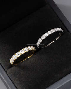 IGI/GIA Lab Grown Cut Diamond Vintage 14K Anillo de boda/compromiso amarillo Unisex Oro blanco fino para fiesta de aniversario-Worthy - Product Image 2