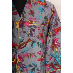 Camisa Kimono Maxi Bohemia de Algodón para Mujer, Estilo Indio, con Cinturón y Botones Decorativos, Ajuste Holgado y Elegante - Product Image 3