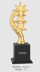 Trofeo Estrella de Aleación de Zinc, Copa de Premio de Metal Plateado de 11 Pulgadas para Juegos Deportivos con Base Grabada - Product Image 4