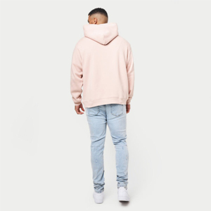 Men's <b>Pink</b> Hooded <b>Sweatshirt</b> Oversized Fit Cotton French Terry Casual Pullover for Autumn Season - Product Image 2
