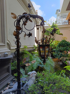 Wrought Iron for Design LED Wall <b>Lamp</b> with <b>Remote</b> <b>Control</b> Warm White Light Custom Colors for Courtyard Vietnam - Product Image 4