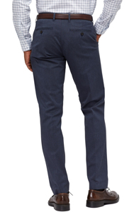 Pantalon de costume décontracté pour homme, coupe classique, pour l'hiver, grande taille, tenue de bureau professionnelle, coupe classique, bleu marine, MADE BY HS - Product Image 5