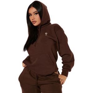 Custom <b>Womens</b> Fleece Hoodie <b>Jogger</b> Set Oversized Hooded Sweatshirt Sweatpants Casual Winter Hoodie Lounge Wear <b>Outfit</b> - Product Image 1