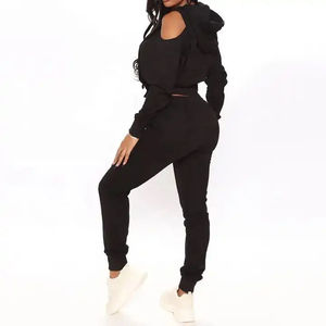 Conjunto Deportivo de Sudadera con Capucha y Pantalones Jogger para Mujer, Tallas Grandes, Ecológico, Reversible, Transpirable y de Secado Rápido, Venta al Por Mayor - Product Image 5