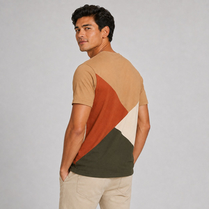 Custom Printed Casual <b>V</b> <b>Neck</b> Men's <b>T</b>-<b>Shirts</b> 100% Cotton Breathable Fitness High Quality Solid Color <b>Plus</b> <b>Sized</b> Low MOQ Silk - Product Image 3