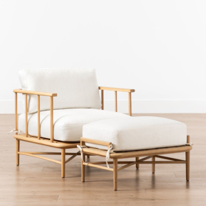 Ensemble de chaises longues modulaires en teck Sungkai et bois d'acajou pour l'extérieur, canapé et chaise de jardin au design moderne - Arya - Product Image 1
