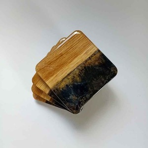 High Quality Epoxy Resin Drink <b>Coaster</b> <b>Set</b> Custom Logo Bulk Order Manufacturer - Product Image 2