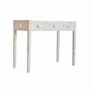 Mesa Moderna con Incrustaciones de Hueso, Patrones Geométricos Intrincados, Muebles Artesanales Ecológicos para Sala de Estar, Importadores Mayoristas - Product Image 5