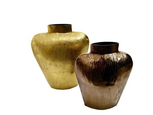 Vase en métal martelé, design moderne, fait main, pour mariage, baptême, centre de table irrégulier, décoration intérieure, haute qualité - Product Image 6