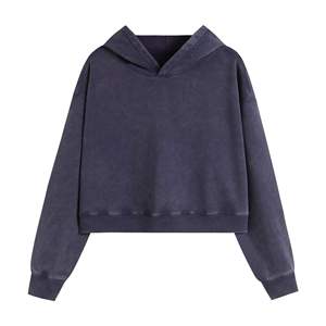 Sweat-shirt style influenceur en coton mélangé de qualité supérieure, logo personnalisé, production en gros directe d'usine - Product Image 3