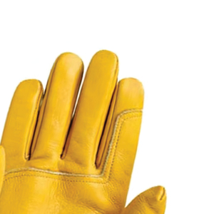 Gants de travail en cuir de chèvre FURUNDA (certifiés EN388) - Doublure en coton avec pouce en saillie, paume renforcée, poignet élastique, taille L - Product Image 3