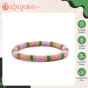 Competitive Price Nepal Made Bulk Supply Handmade Women's Trendy Best Quality High Grade Glass <b>Beads</b> Crochet Bracelet - Product Image 2