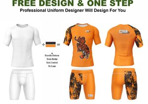 Conjunto de Rashguard Transpirable para MMA con Impresión Digital por Transferencia de Calor, Diseño Masculino, Impresión por Sublimación, Manga Larga, Ropa de Compresión - Product Image 2