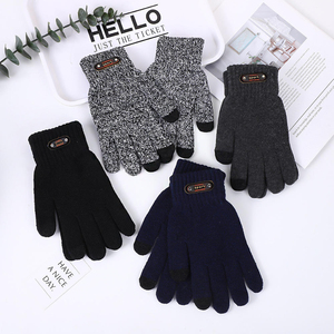 Winter <b>Warm</b> <b>Gloves</b> Women Men Touch Screen Thicken Knitted Guantes Mittens Outdoor Ride Warmer Windproof Hand <b>Glove</b> Gift - Product Image 3