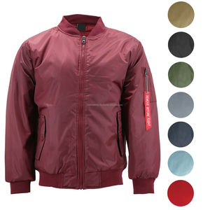 Chaqueta de vuelo de lona personalizada abrigo de bombardero acolchado con cuello levantado cortavientos de invierno y abrigo de lluvia - Product Image 5