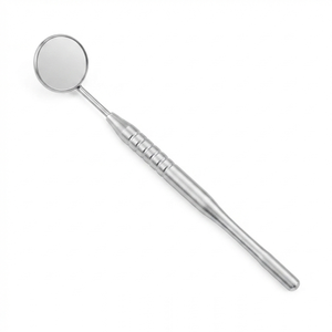 Miroir buccal dentaire 4-12 cm, argenté, avec poignée moletée, instrument manuel de classe I - Product Image 3