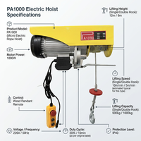 Mini élévateur électrique de qualité supérieure à haute efficacité pour la maison 220V, petit palan électrique à chaîne, mini palan électrique