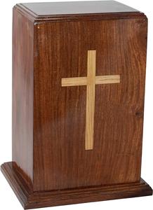 Handmade Wooden Pet Urn Cross Memorial <b>Casket</b> Brown Keepsake Urn <b>for</b> Dog Cat <b>Ashes</b> Home Remembrance - Product Image 4