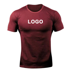 T-shirts pour hommes de qualité supérieure OEM, coupe classique, bleu, impression personnalisée sur le devant, en spandex/polyester, 180 g/m², tricoté, respirant - Product Image 4