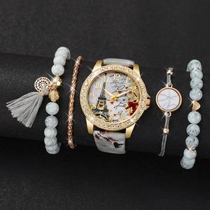 Ensemble de 5 montres et bracelets pour femmes, ensemble de montres tendance pour femmes, cadeau pour femmes - Product Image 3