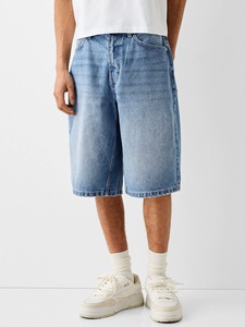 Pantalones Cortos de Mezclilla Personalizados al por Mayor para Hombre, de Cintura Media, Rectos, con Cierre de Cremallera, Estilo Casual Vintage para Verano - Product Image 2
