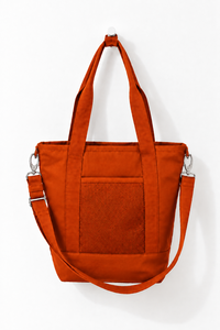 Pink Tote Bag <b>Canvas</b> Shoulder <b>Handbag</b> Mesh Pocket Convertible Carryall for Shopping Travel - Product Image 4