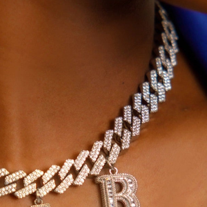Zeta Phi Beta Cuban Link Necklace <b>Iced</b> <b>Out</b> Greek Letter Pendant <b>Chain</b> Gold Silver Hip Hop Jewelry Gift Fashion - Product Image 5