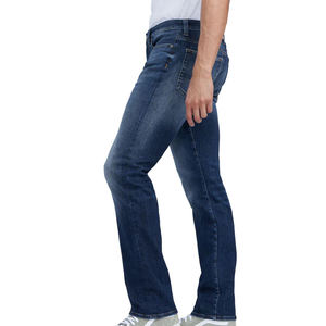 Jeans en denim pour hommes en gros avec étiquette personnalisée et étiquettes volantes |   Vêtements d'hiver décontractés vintage à coupe régulière et lavables - Product Image 2