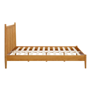 Últimos diseños de camas de madera 2024 con durabilidad inigualable Cama de plataforma de madera maciza moderna de mediados de siglo para muebles de dormitorio - Product Image 2