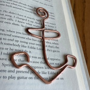 Decorative Copper Wire <b>Bookmark</b> Handmade Design Metal Page Marker Elegant Book Accessory Gift for Students Readers Office Use - Product Image 5