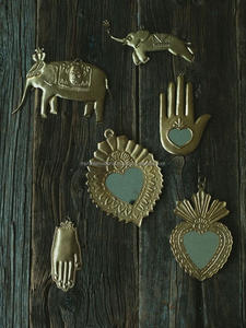 Métal Sacré Milagros Miroir Coeur Sacré Coeur Vintage Cadre Tenture Murale Décor - Product Image 3