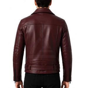 Stylish Leather <b>Biker</b> <b>Jacket</b> Featuring Classic Motorcycle Inspired Design Comfortable Fit And Premium For Daily Wear - Product Image 4
