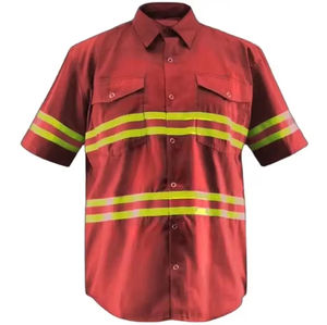 Camisetas de Trabajo para Hombre, Camiseta Polo de Alta Visibilidad con Franjas Reflectantes, Uniforme de Trabajo Industrial - Product Image 5