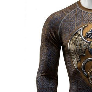 Fabricante Mayorista de Rashguards Unisex para MMA, BJJ y Grappling, Sublimados, Transpirables, Antibacterianos y de Secado Rápido, Manga Corta - Product Image 4