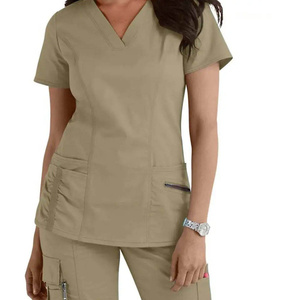 Uniformes Médicos Elásticos de Tela Denim de Poliéster/Rayón Elite 2026, con Logotipo Personalizado, Suaves, para Doctores, Enfermeras, Hospitales, Unisex, Premium - Product Image 1