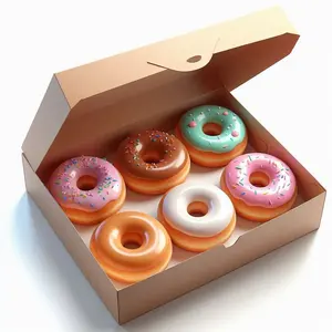 Luxe Aanpasbare Donut Cupcake Dessert Dozen Food Grade Recyclebare Verpakking Voor Bakkerij Lekkernijen