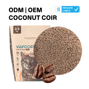 Litière pour chat Vapo Cat en fibre de coco naturelle, brun, agglomération rapide, 99 % sans poussière, contrôle des odeurs, biodégradable, écologique - Product Image 1