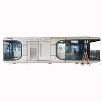 Capsule spatiale mobile de luxe prête à l'emploi, pod préfabriqué extensible pour l'extérieur, idéal pour le bureau et l'hébergement commercial