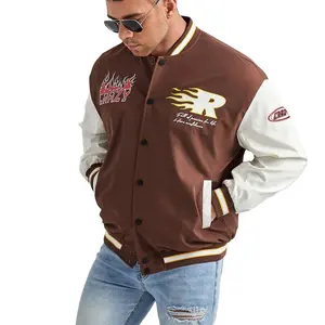 Make Own Best Supplier Outer Wear Premium Quality Wholesale Rate Pu Leather Varsity Jackets BY Survival Sports Wear