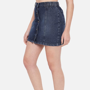 Denim Skirt New Summer Fashion Casual Wear Button Custom Logo Women Short Denim Skirts Women Mini Skirt 2026 OEM Serviced - Product Image 1