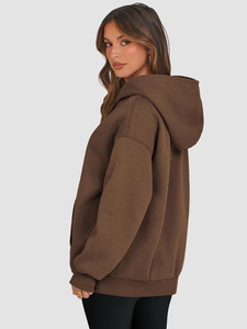 เสื้อฮู้ดดี้ผู้หญิงไซส์ใหญ่ สไตล์ลำลอง ทรงหลวม ใส่สบาย - Product Image 3