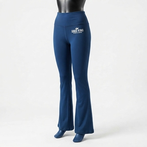 High Elastic Waist Flared Yoga Flare Pants Four <b>Way</b> Stretch Durable Sportswear Solid Color Yoga Pants - Product Image 2
