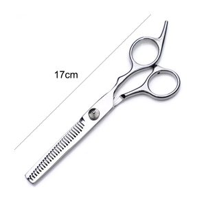 Professional Barber Thinning <b>Scissors</b> Stainless Steel Blade <b>Left</b>-<b>Handed</b> 28 Teeth Medium Handle for Hair Application - Product Image 2