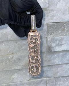 Compre un Colgante Personalizado con Letras y Número 5150 en Esmeralda, Joyería Hip Hop para Raperos, Colgante de Moissanita VVS1, Plata de Ley 925, Hip Hop - Product Image 1